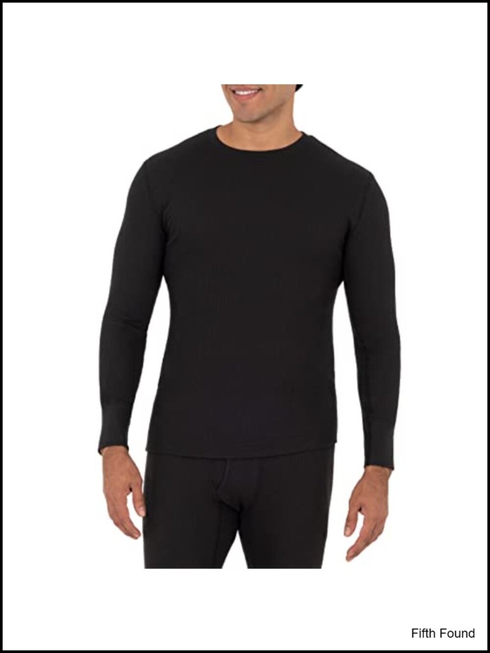 Men's Thermal Underwear Crew Top Long Sleeve Lightweight Waffle